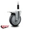 Service Caster 5'' Thermoplastic Rubber Swivel 7/8'' Expanding Stem Caster Total Lock Brake SCC-EXTTL20S514-TPRB-78 - alternate 2